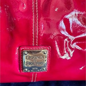 Dooney and Bourke leather pink platinum midsize purse